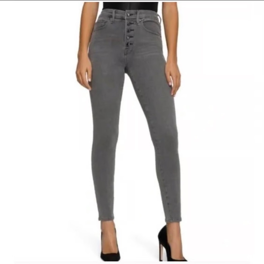 Good American Good Waist Button Fly Jeans